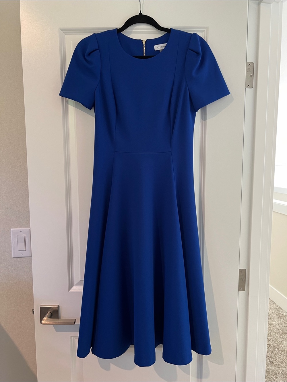 Calvin Klein Elegant Royal Blue Midi Dress
